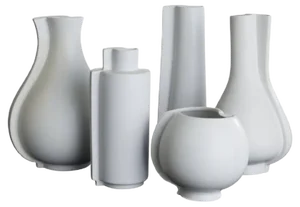 Vintage Swedish Surrea Stoneware Vases by Wilhelm Kåge for Gustavsberg, Set of 5