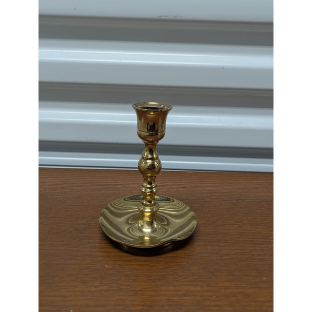 1970s Vintage Brass Candlestick Holders - Set of 4 For Sale - Image 5 of 9