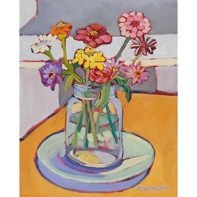 Midweek Harvest – Bright Contemporary Floral Oil Painting For Sale
