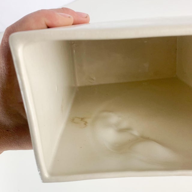 Vintage Sara Lund Style Yanny 1988 Porcelain 3d Face Vase Sculpture Pottery For Sale - Image 9 of 11