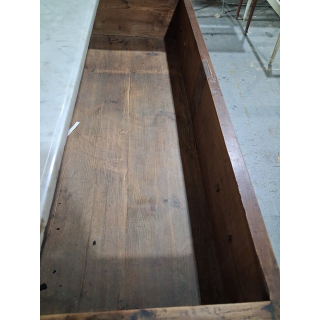 Brown Late 18th Century French Louis XVI Walnut Commode With Marble Top For Sale - Image 8 of 9