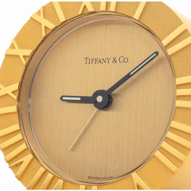 Brass Tiffany & Co. Brass Desk Clocks, 4 For Sale - Image 8 of 12