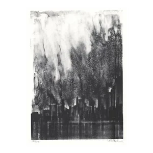 1968 Richard Florsheim Blast Furances Industrial Lithograph