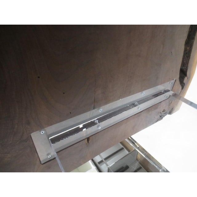 Traditional Custom Reclaimed Wood Live Edge Waterfall Coffee Table For Sale - Image 3 of 8