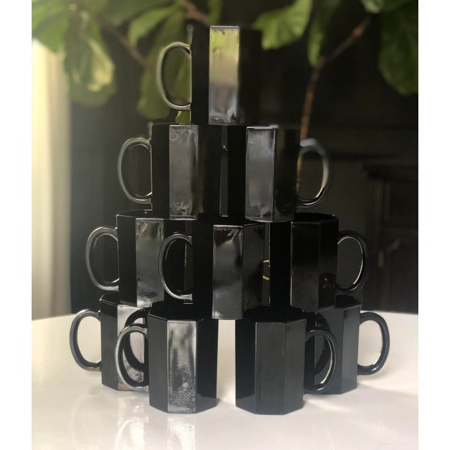 Glass Late 20th Century French Arcoroc Octime Coffee Mugs- Set for 10 For Sale - Image 7 of 8