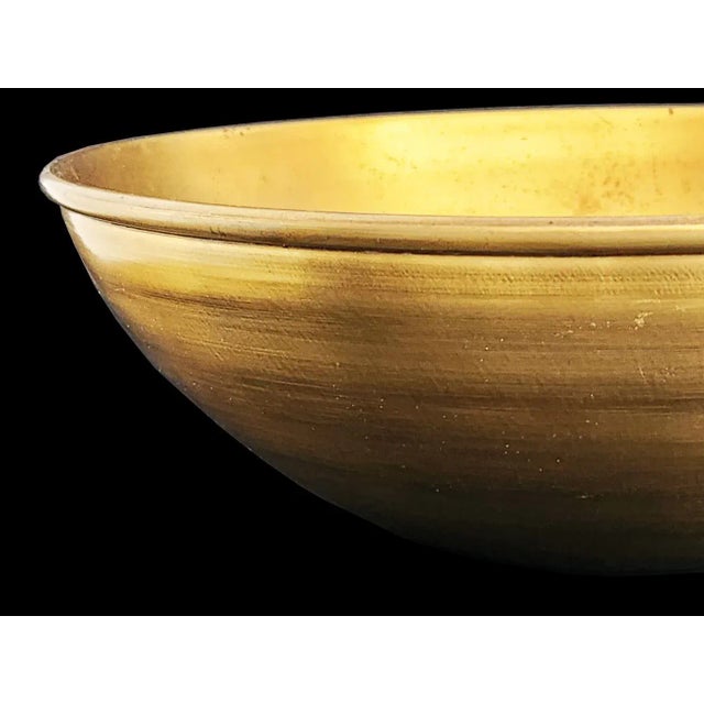 Metal 1980s Calvin Klein Solarized Brass Offering Bowl For Sale - Image 7 of 10