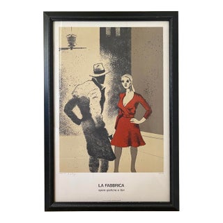 R B Kitaj Signed Print a Life 1975 La Fabbrica, Framed For Sale