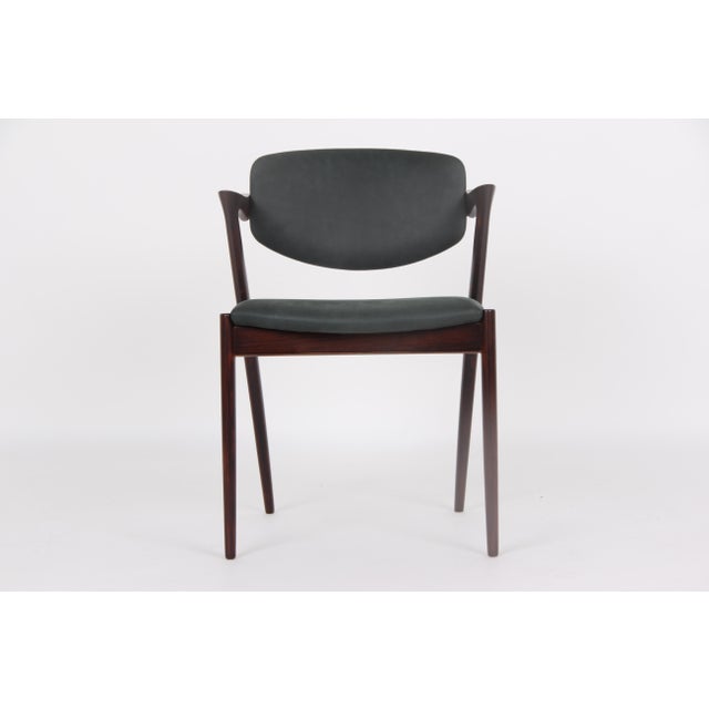 Wood Chairs Model Kk42 Rosewood by Kai Kristiansen for Schou Andersen, 1960s, Set of 6 For Sale - Image 7 of 16