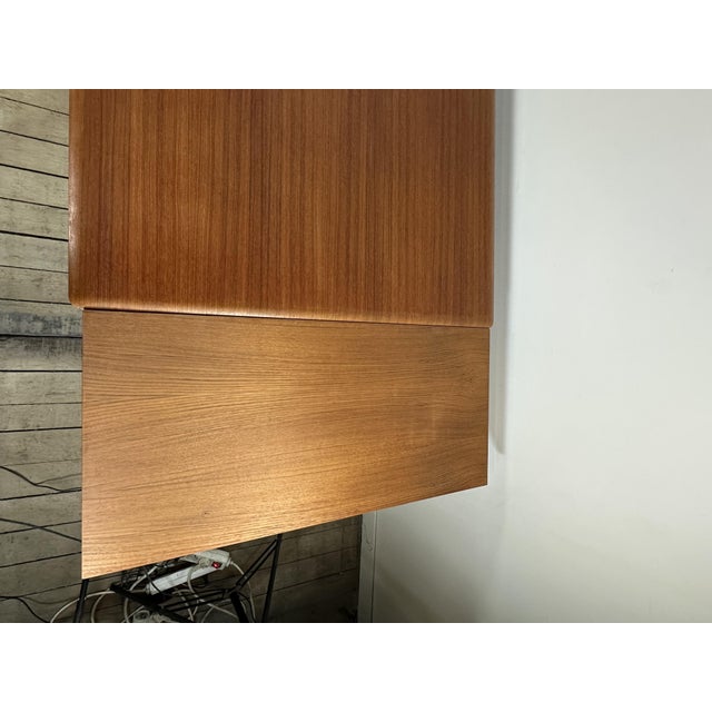 Wood Vintage Scandinavian Teak Dining Table with 2 Integrated Extensions, 1970s For Sale - Image 7 of 13