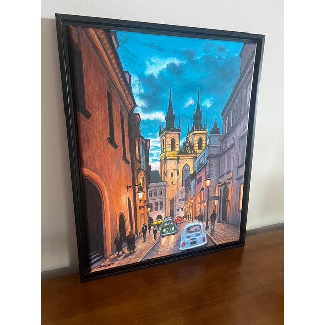 Twilight in Prague – Original Oil Painting For Sale - Image 4 of 10