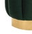 2020s Maxine Channel Tufted Otttoman - Emerald / Gold For Sale - Image 5 of 5