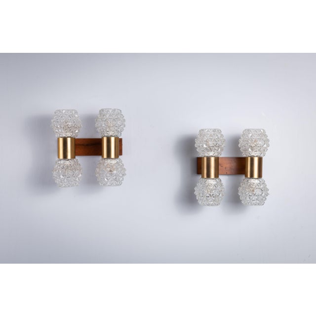 Swedish Wall Lamps in Teak, Set of 2 For Sale - Image 10 of 15