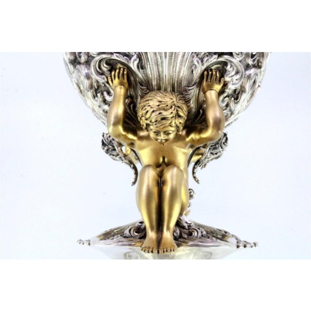 Silver Vase with Children in Relief For Sale - Image 4 of 9