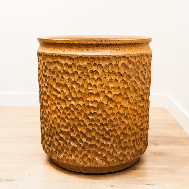 1970s XL Stoneware Thumbprint Planter by David Cressey & Robert Maxwell for Earthgender For Sale - Image 12 of 14