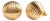 18k Yellow Fluted Gold Lever Back Ear Clips 0.60 Inch by 0.50 Inch, Pair For Sale