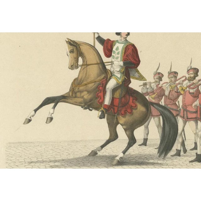 The Lance Bearer and Musicians: A Grand Swiss Procession in 19th-Century Bern This print is part of the 'Fest Album...