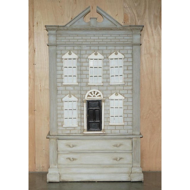 Lovely hand made Georgian House painted Wardrobe with drawers to the base A very good looking well made and decorative...