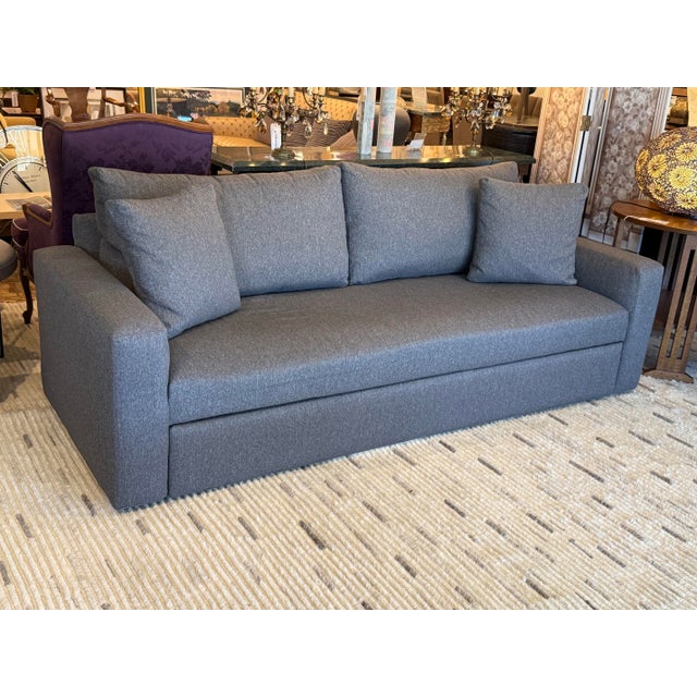Textile Queen Size Room & Board Aldrich Platform Sleeper Sofa For Sale - Image 7 of 11