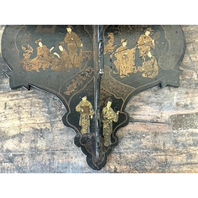 Vintage Asian Chinoiserie Folding Bracket For Sale - Image 10 of 10