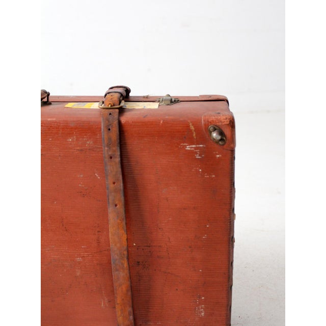 Vintage Utica Vulkanfibre Steamer Ship Luggage For Sale - Image 12 of 12