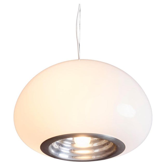 Black and White Pendant Lamp attributed to Castiglioni for Flos, 1960s For Sale - Image 14 of 14
