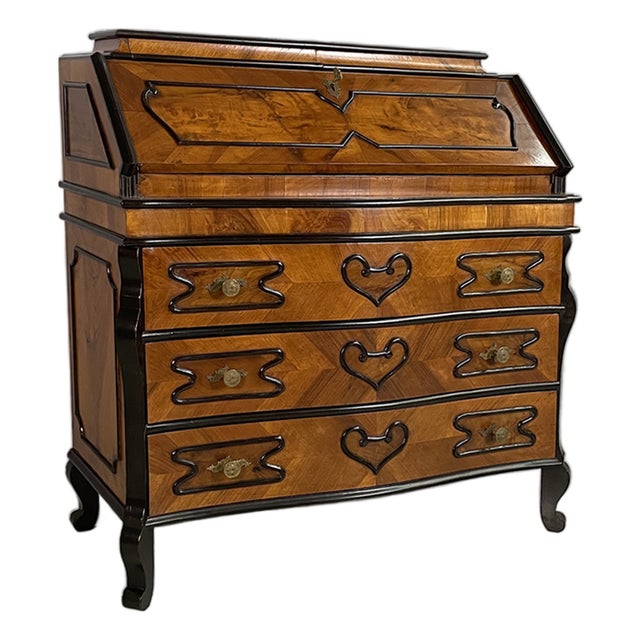Louis XVI Italian Wooden Chest of Drawers with Decorations, 1950s For Sale