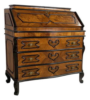 Louis XVI Italian Wooden Chest of Drawers with Decorations, 1950s