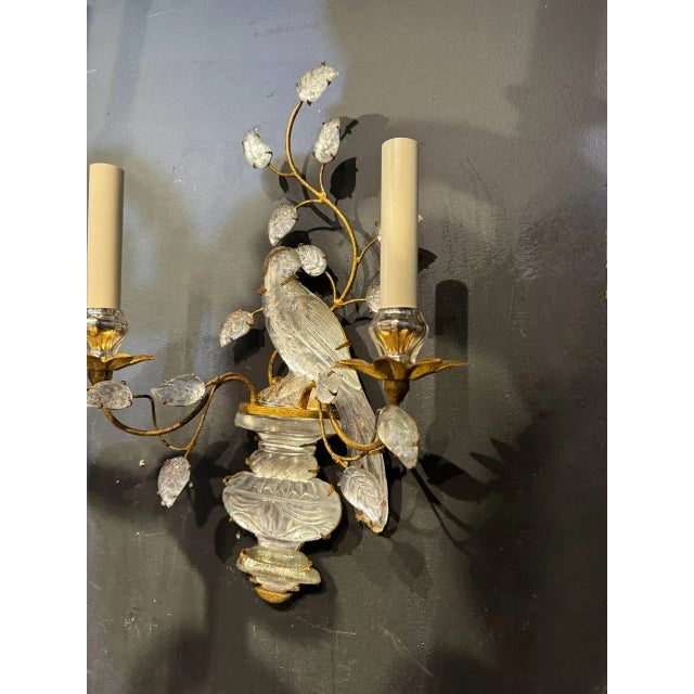 Pair of 1930's French Bird Sconces Two Lights For Sale In New York - Image 6 of 6
