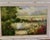 French Romantic Garden Landscape in Distressed White Frame - Unknown Artist For Sale - Image 3 of 5
