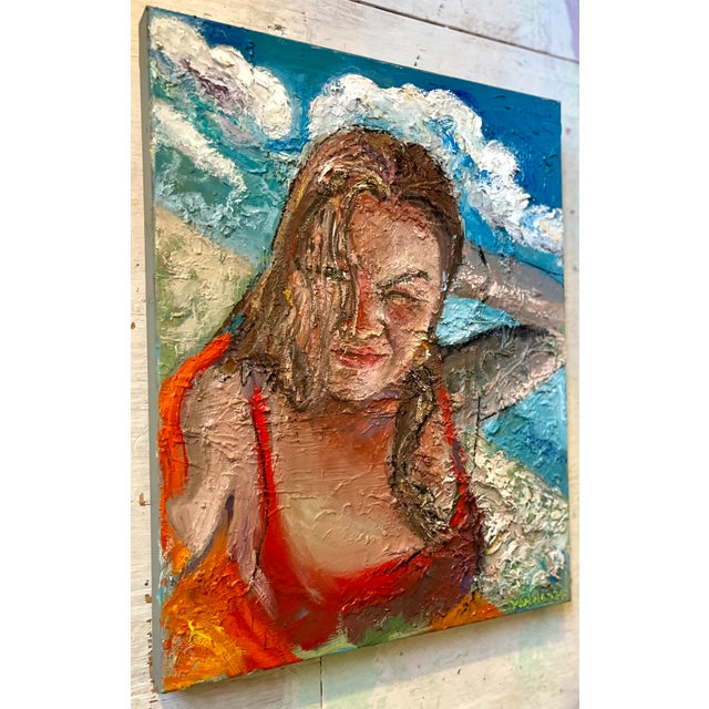 “Beach Day”, Oil Painting, 16”x20”, by Van Ness 16"x20" gallery wrapped canvas. Van Ness Artist Statement My work emerges...