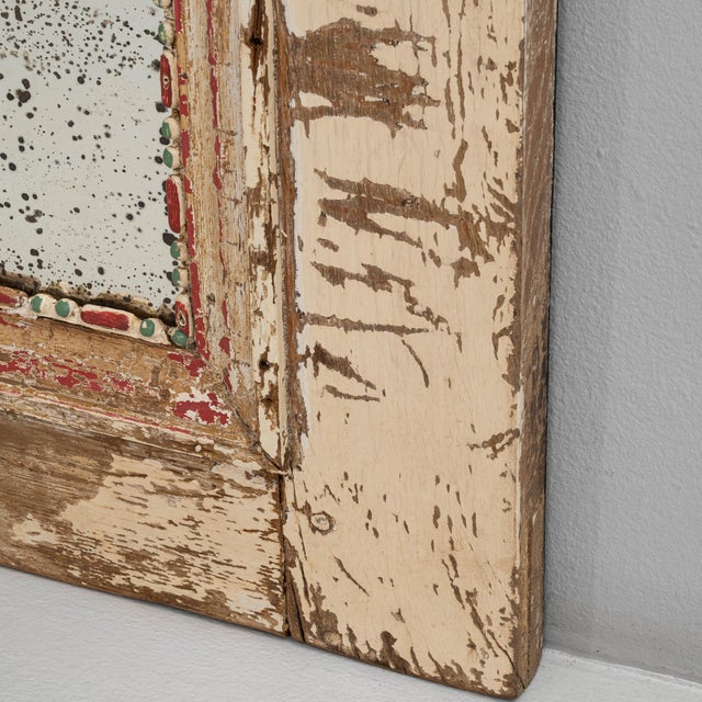 19th Century French Wood Patinated Door With Mirror For Sale - Image 18 of 18