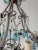 French French Aqua Blue Murano Balls Beaded Swags W Spear Chandelier, Circa 1900 For Sale - Image 6 of 13