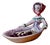 Figurative Ring Holder in Glazed Earthenware, 1950s For Sale