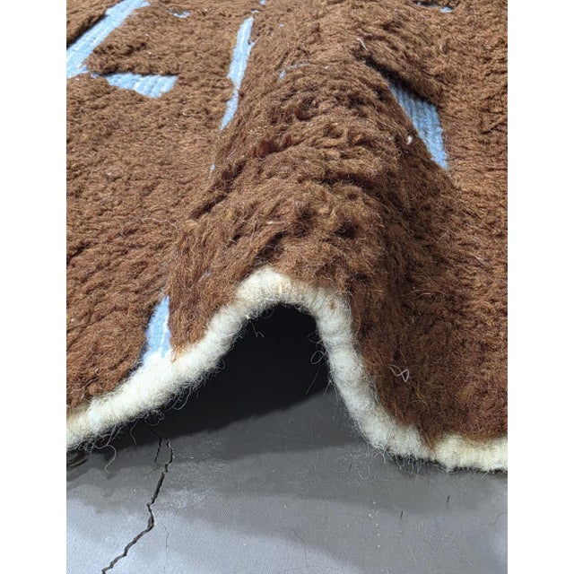 Chocolate Brown Moroccan Rug - 7.9 X 7.2 Ft For Sale - Image 4 of 8