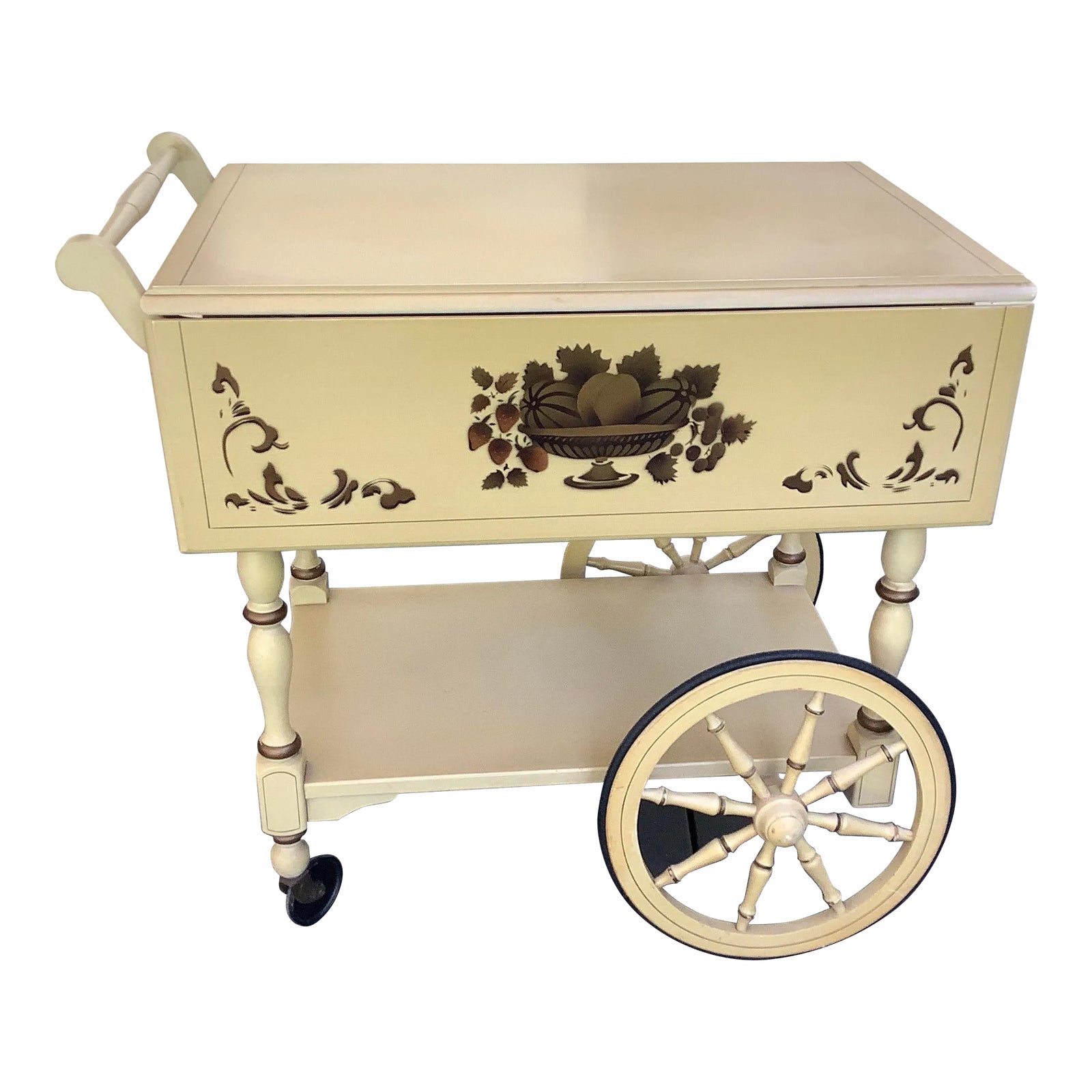 1950s Vintage Heywood Wakefield Tea Cart Chairish