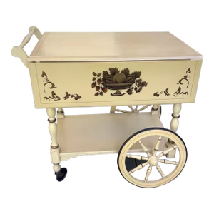 1950s Vintage Heywood Wakefield Tea Cart