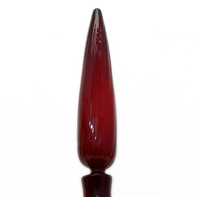 Vintage Blenko Regal Ruby Decanter For Sale In San Francisco - Image 6 of 12
