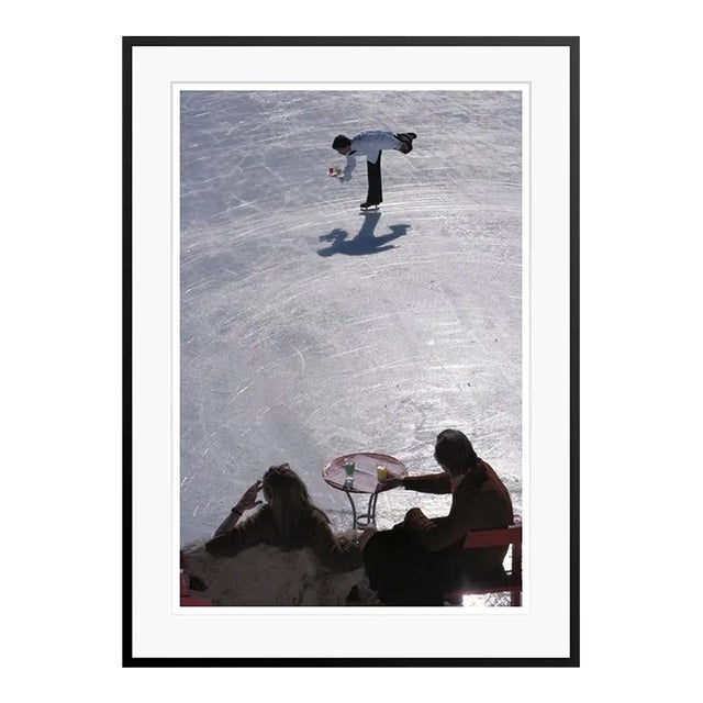 Skating Waiter 1978 by Slim Aarons Black Framed C-Print For Sale