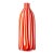 Late 20th Century Murano-Style Red & Orange Striped Art Glass Vase – Tall Hand-Blown Statement Piece For Sale
