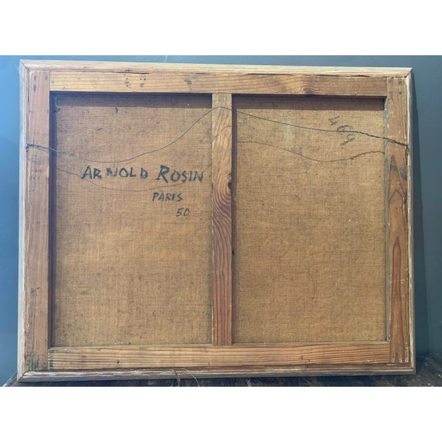 Arnold Rosin Framed 1950 French Cubist Still Life Oil Painting For Sale - Image 4 of 13