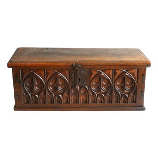 Small Antique Gothic-Style Chest, 1500s For Sale