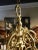 French polished brass two-tier ball chandelier, 19th century. Currently not electrified.