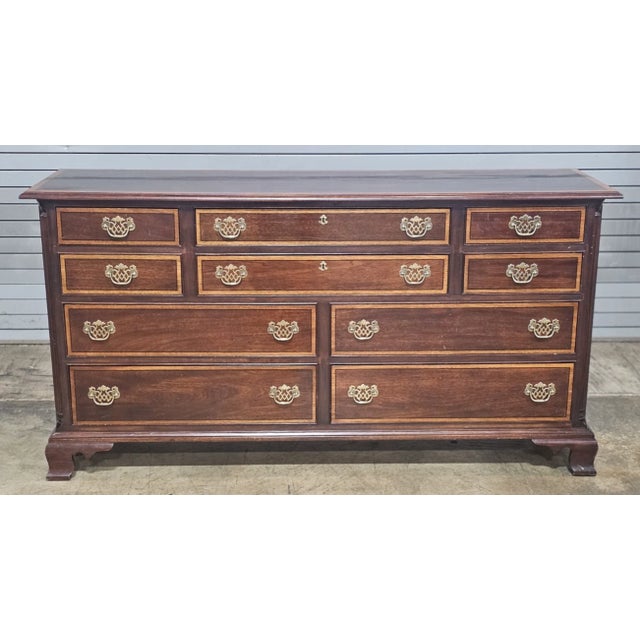 Store Item: Stickley Banded Mahogany Dresser Chest of Drawers Dovetail Construction Description: Solid Mahogany Dresser...
