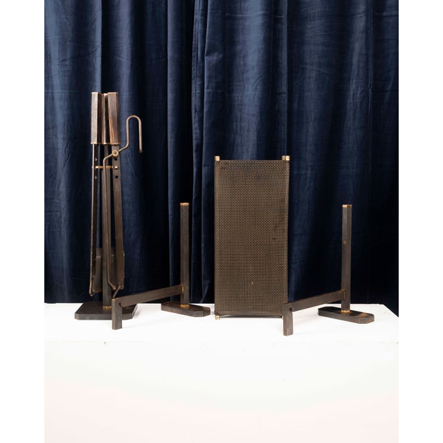 Fireplace Set by Afra & Tobia Scarpa for Dimensione Fuoco, Italy, 1970s, Set of 7 For Sale - Image 14 of 18