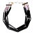 Vintage Rare Yves Saint Laurent Black and Purple Glass 6 Strand Necklace For Sale