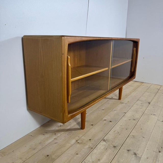 Vintage Danish Teak Sideboard with Glass Doors, 1960s For Sale - Image 6 of 8