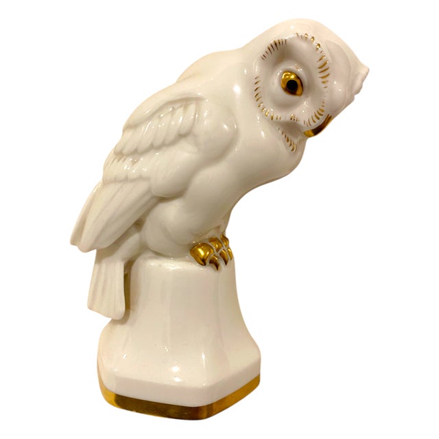 A striking Art Deco porcelain owl designed by German artist and ceramicist Fritz Klee for Lorenz Hutschenreuther, one of...