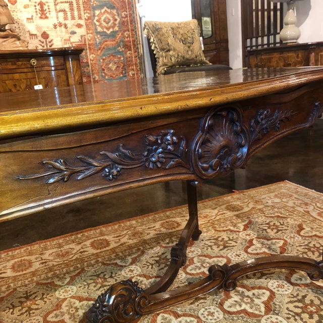 Brown Antique Hand-Carved and Shaped Center Table For Sale - Image 8 of 13