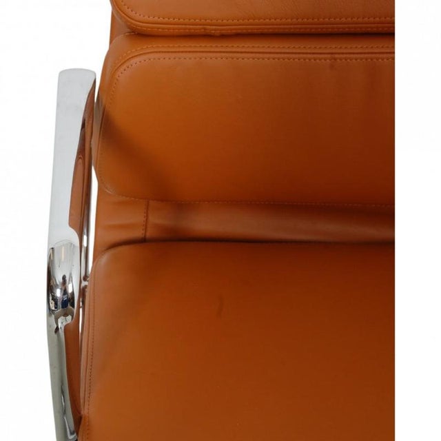 EA-217 Desk Chair in Cognac Nevada Anilin Leather by Charles and Ray Eames, 2000s For Sale - Image 10 of 12