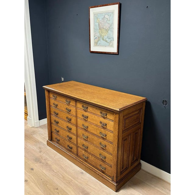 Antique Oak Filing Cabinet, 1890s For Sale - Image 3 of 11